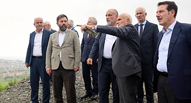 Yılmaz, şehir hastanesi inşaat çalışmalarını yerinde inceledi.