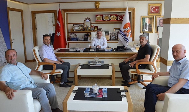 Havza Belediye Başkanı Özdemir’e Havza Ziraat Odası yönetiminden ziyaret
