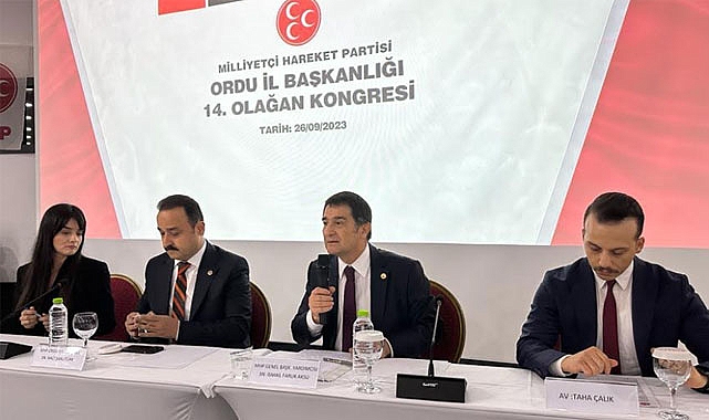 İsmail Faruk AKSU, MHP Ordu İl Başkanlığı Olağan Kongresinde Konuştu