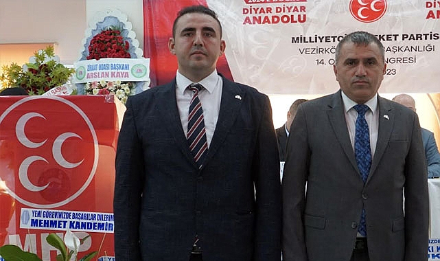 MHP Vezirköprü ilçe Başkanlığına Ahmet Aslan Seçildi