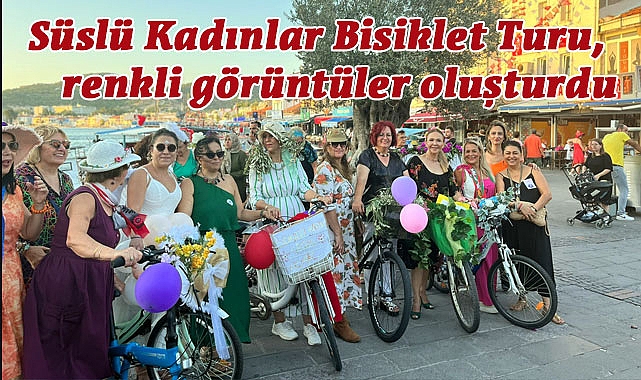 Süslü Kadınlar Bisiklet Turu Renkli Görüntüler Oluşturdu