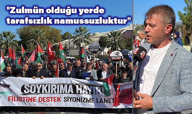 Samsun'da Soykırıma Hayır Filistin'e Destek Siyonizm'e Lanet Mitingi