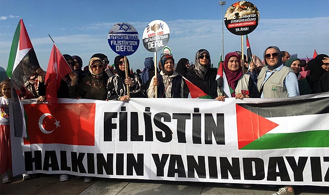 Samsun'da Büyük Filistin Yürüyüşü