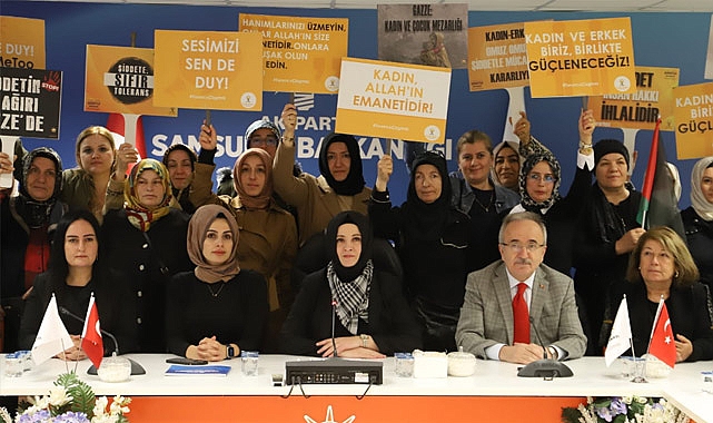 AK Partili Başkan Rabia Bay Keser'den Kadına Yönelik Şiddete Karşı Basın Açıklaması