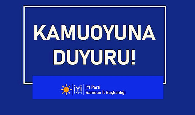 İyi Parti Samsun İl Başkanlığı'ndan Türkiye Süper Kupa Finali Açıklaması