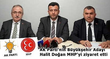 AK Parti Büyükşehir Başkan Adayı Halit Doğan MHP'yi ziyaret etti