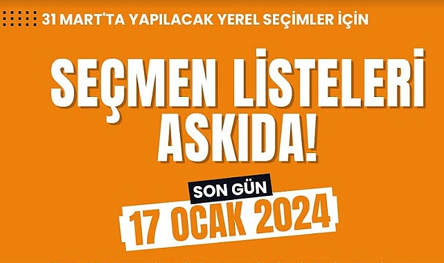 Atakum'da Seçmen Listeleri Askıya Çıktı