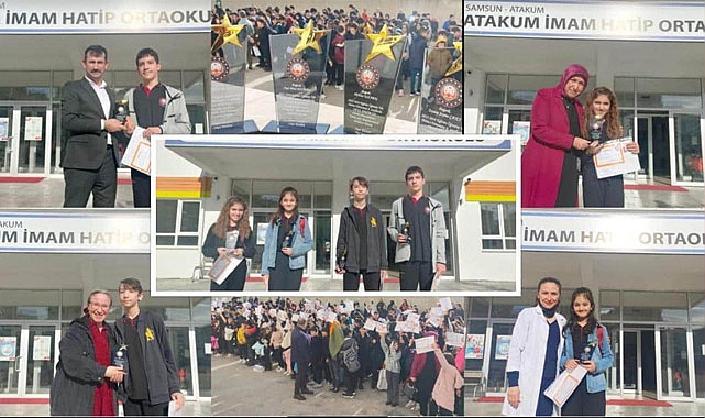 Atakum İmam Hatip Ortaokulu'nda Karne Heyecanı ve Başarı Plaketleri