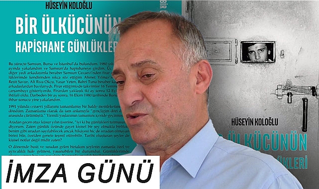 Hüseyin Koloğlu, 'Bir Ülkücünün Hapishane Günlükleri' Kitabını İmzalıyor