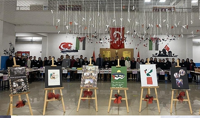 Samsun'da Eğitim Yuvasından Filistin'e Anlamlı Destek