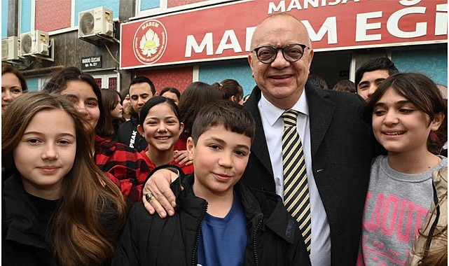 Saruhanlılı Öğrenciler Başkan Ergün’ü Sevgiyle Karşıladı