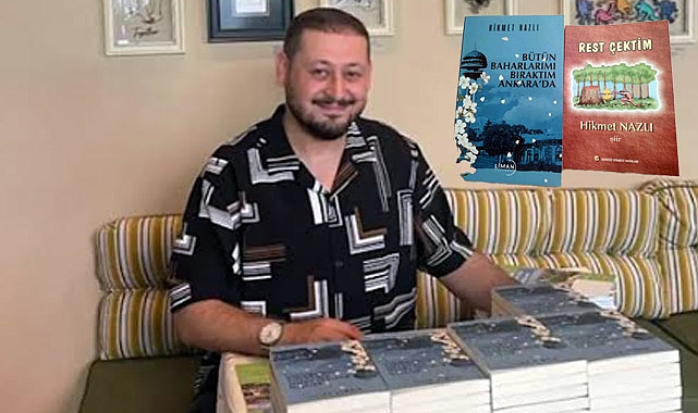Ankaralı Şair ve Ressam Hikmet Nazlı, Şiir Kitaplarını Oktay Zerrin'e Hediye Etti