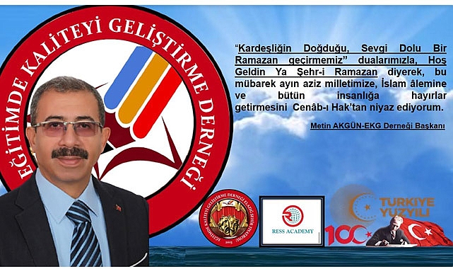 EKG Derneği Başkanı Metin Akgün'den Ramazan Mesajı