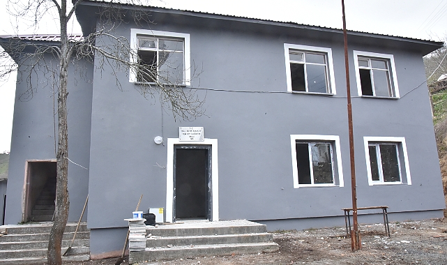 Tekkeköy’de Yeniköy Köy Konağı çalışmalarında sona gelindi.