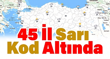 Meteoroloji'den Uyarı: 45 İl Sarı Kod Altında