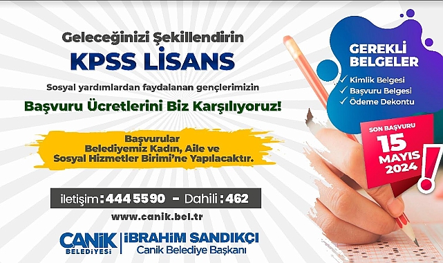 Canik Belediyesi'nden KPSS Adaylarına Destek: Sınav Ücretleri Karşılanacak