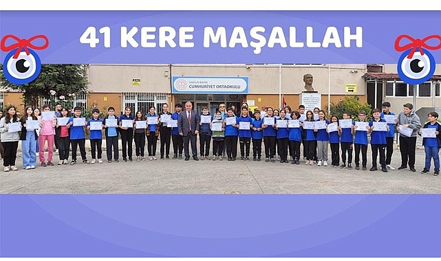 Cumhuriyet Ortaokulu'nda Bursluluk Sınavında 41 Kazanan