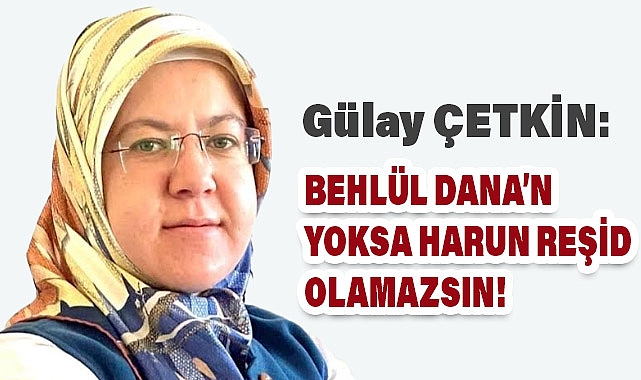 Gülay Çetkin, 'Behlül Dana'n Yoksa Harun Reşid Olamazsın'