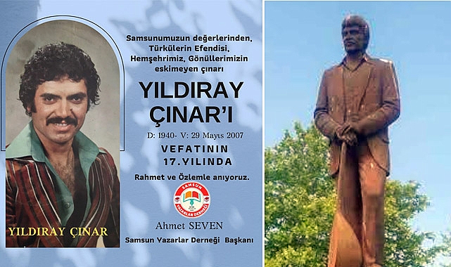 Samsunlu Şair ve Yazarlardan Ünlü Türkücü Yıldıray Çınar'ın Anısına Ziyaret