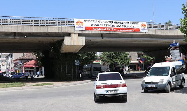 Havza Belediyesi’nden Gurbetçilere Hoş Geldiniz Pankartları