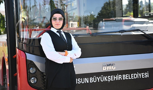 Samsun’un İlk Kadın Belediye Otobüs Şoförü