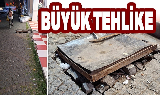 İlkadım'da Tehlike Saçan Rögar Kapağı
