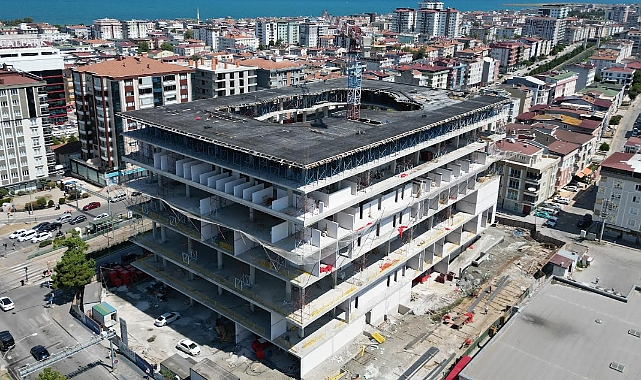 Samsun Şehir Kütüphanesi Hızla Yükseliyor