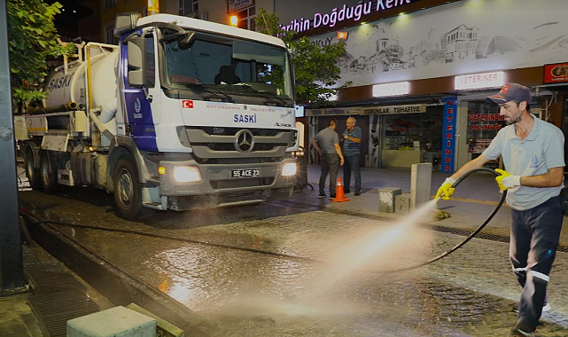 SASKİ EKİPLERİ YOĞUN MESAİSİNE DEVAM EDİYOR