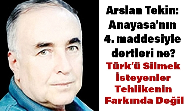 Arslan Tekin: Anayasa’nın 4. maddesiyle dertleri ne?