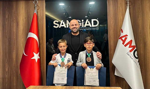 Olimpiyat Üçüncüsü Öğrencilerden SAMGİAD'a Teşekkür Ziyareti
