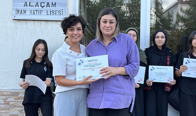 Alaçam Şehit Kadir Kara Anadolu İmam Hatip Lisesi Öğrencileri e-Twinning Belgelerine Kavuştu