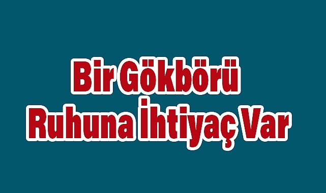 Arslan Tekin, Bir Gökbörü Ruhuna İhtiyaç Var