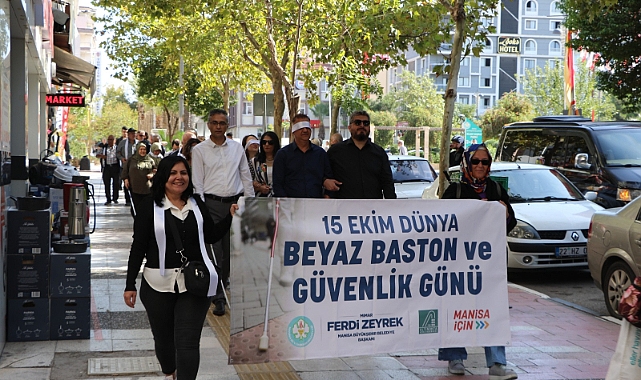 Manisa’da Beyaz Baston ve Güvenlik Günü Farkındalık Yürüyüşü Düzenlendi