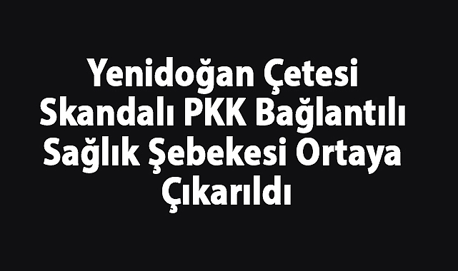 Yenidoğan Çetesi Skandalı: PKK Bağlantılı Sağlık Şebekesi Ortaya Çıkarıldı
