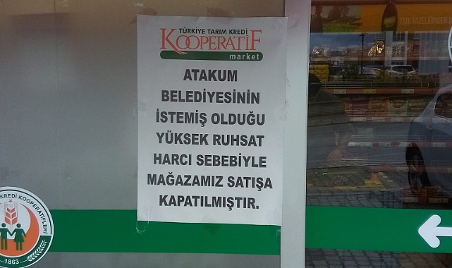 Atakum Belediyesi, Ruhsatsız Tarım Kredi Kooperatifi Marketlerini Mühürledi