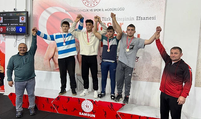 Okul Sporları Gençler Güreş İl Birinciliği Samsun’da Sona Erdi