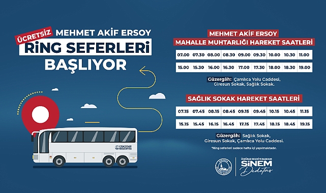 Üsküdar Mehmet Akif Ersoy mahallesinde ring seferleri başlıyor