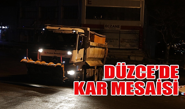 Düzce Belediyesi’nden Kar Mesaisi