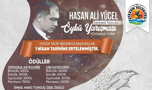 Hasan Ali Yücel Öykü Yarışmasına Başvuru Süresi Uzatıldı