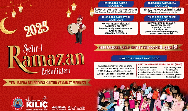 Bafra Belediyesi’nden Dolu Dolu Ramazan Programı