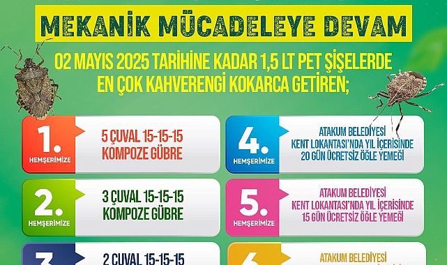Atakum'da Kahverengi Kokarcayla Mücadeleye Ödül