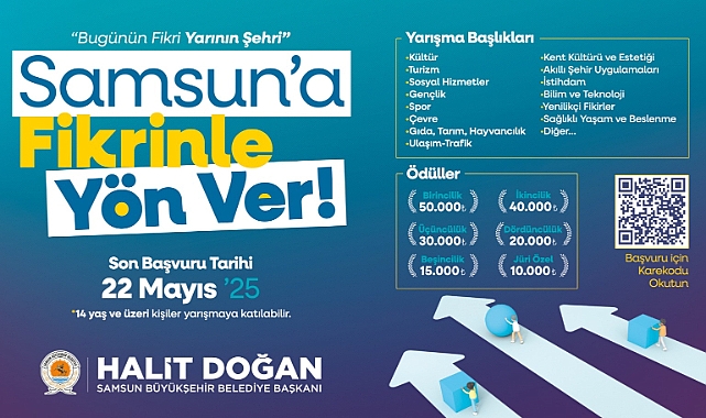 Samsun Büyükşehir'den 'Samsun’a Fikrinle Yön Ver' Yarışması Başladı
