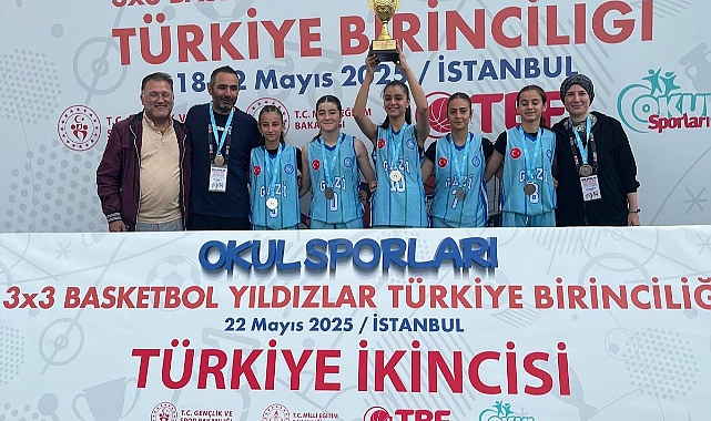 Ahmetli Gazi Ortaokulu’nun Yıldız Kızları Türkiye İkincisi Oldu!
