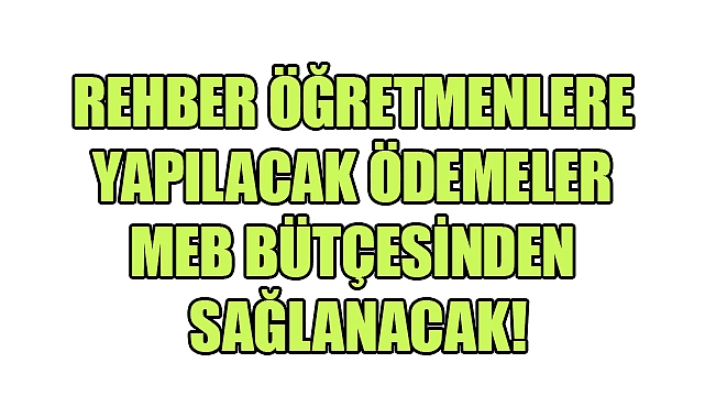 Danışmanlık Tedbiri Görevi Yapan Rehber Öğretmenlere Ödeme Düzenlemesi Açıklandı