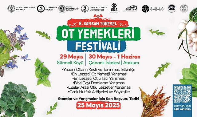 Samsun’da Lezzet ve Doğa Buluşuyor: 8. Yöresel Ot Yemekleri Festivali Başlıyor