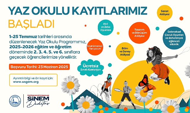 Üsküdar Belediyesi Yaz Okulu kayıtları başladı: Çocuklar için dopdolu bir yaz fırsatı
