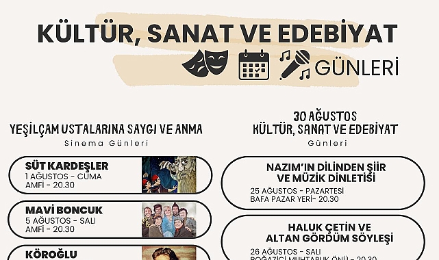 Milas’ta Ağustos Ayı Sanatla Dolu Geçecek: Kültür, Sanat ve Edebiyat Günleri Başlıyor