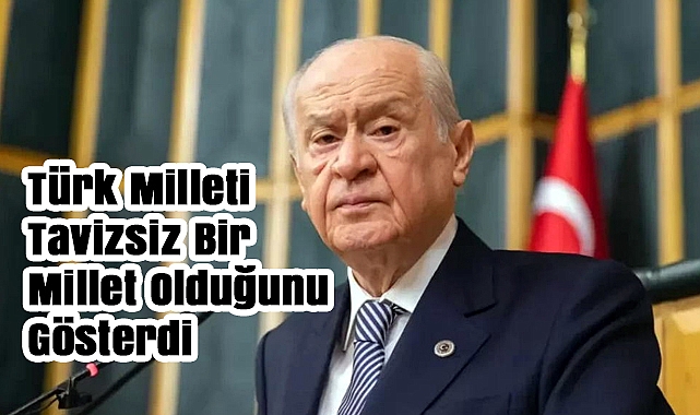 Devlet Bahçeli’den 30 Ağustos Zafer Bayramı Mesajı