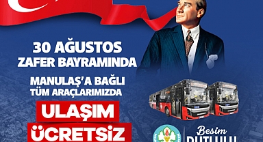 Manisa’da 30 Ağustos Zafer Bayramı’nda Ulaşım Ücretsiz