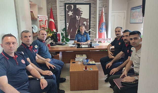 Havza’da itfaiye’den emniyet müdürü Bıyık’a ziyaret